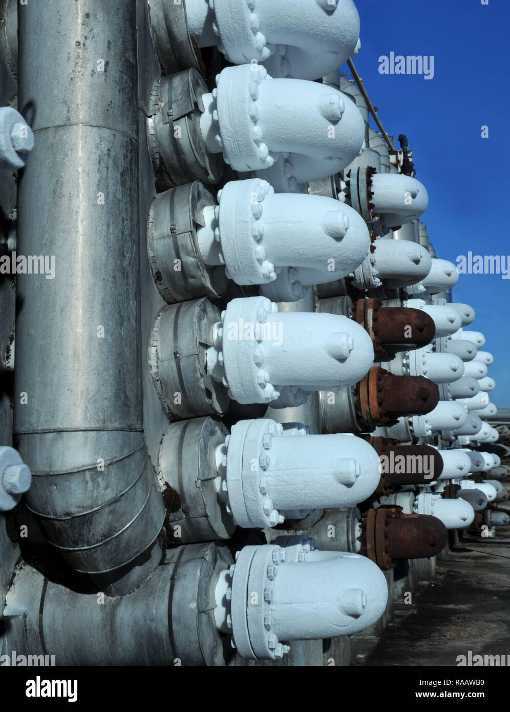 Frozen High Pressure Pipes Stock Photo Alamy
