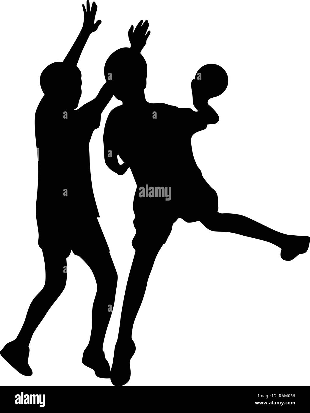 Team handball Black and White Stock Photos & Images Alamy