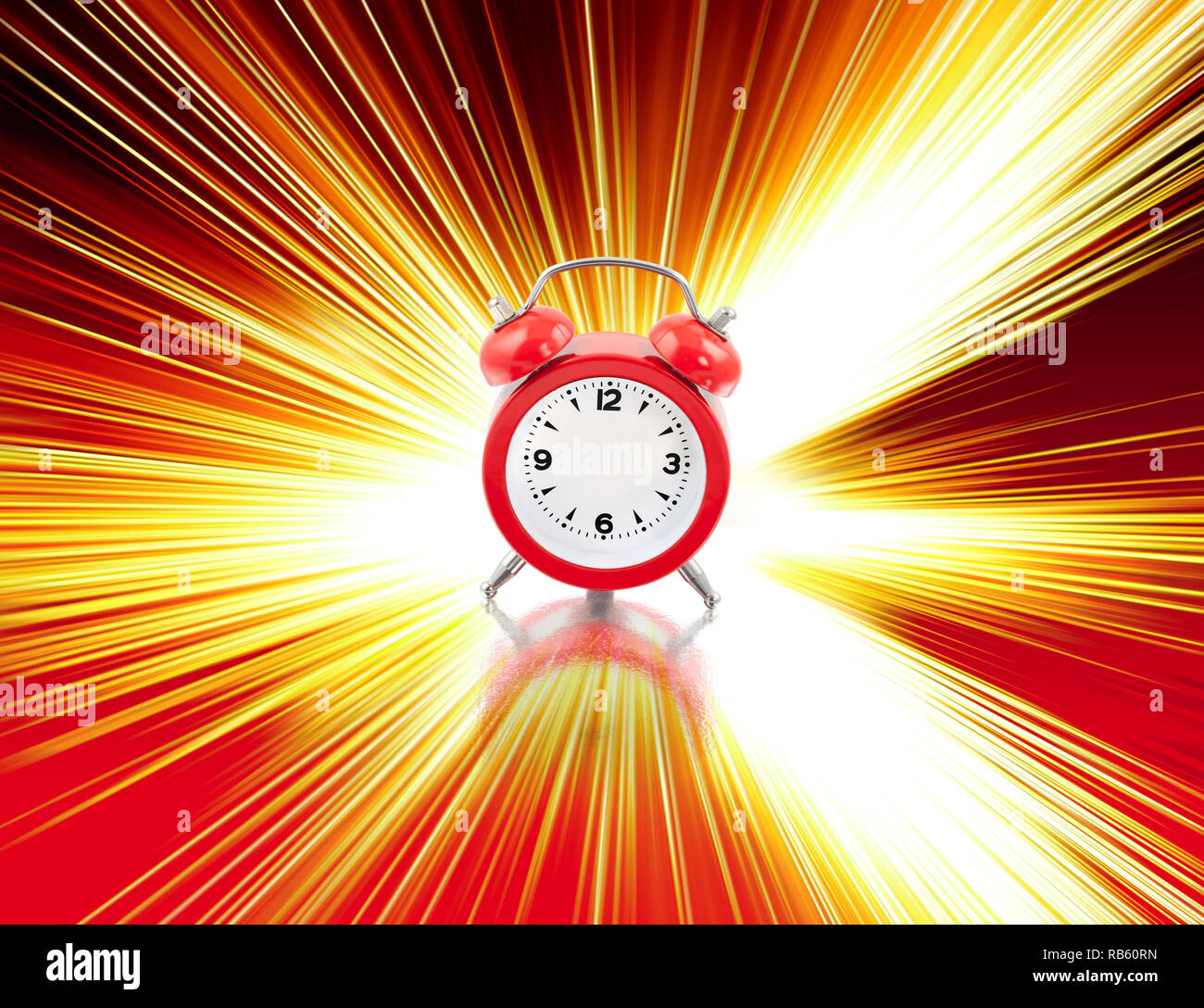 zero red clock time with path Stock Photo Alamy