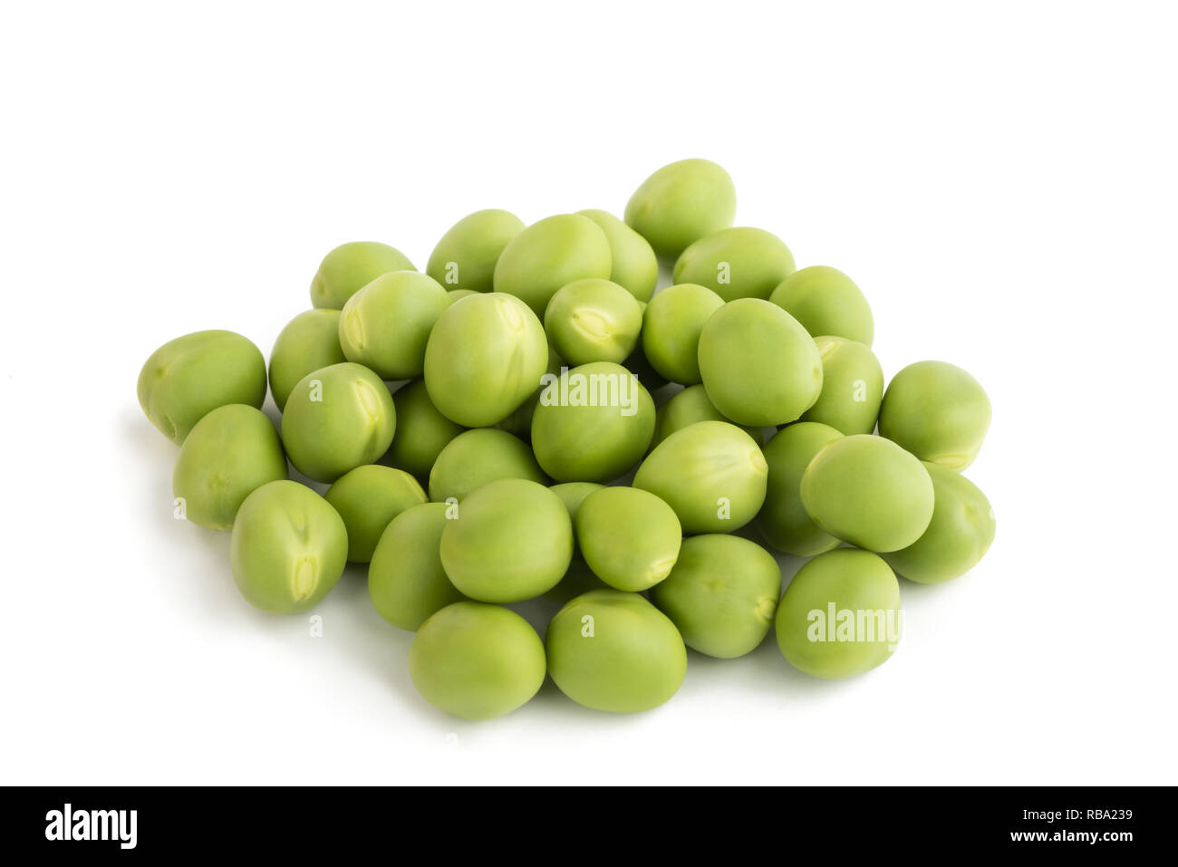 fresh green peas isolated on white background Stock Photo Alamy