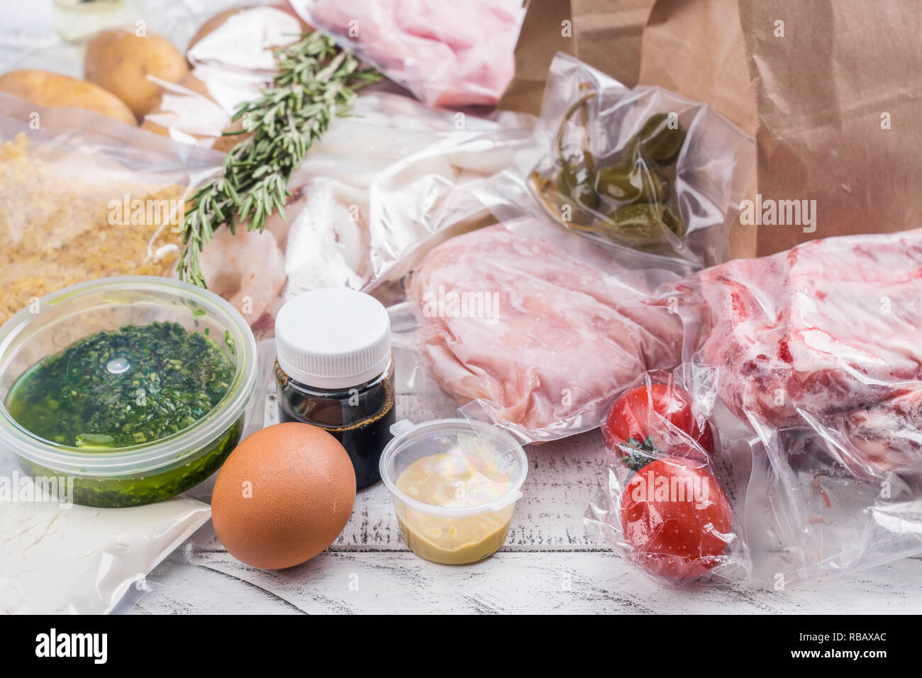 Healthy daily meals delivery Stock Photo Alamy
