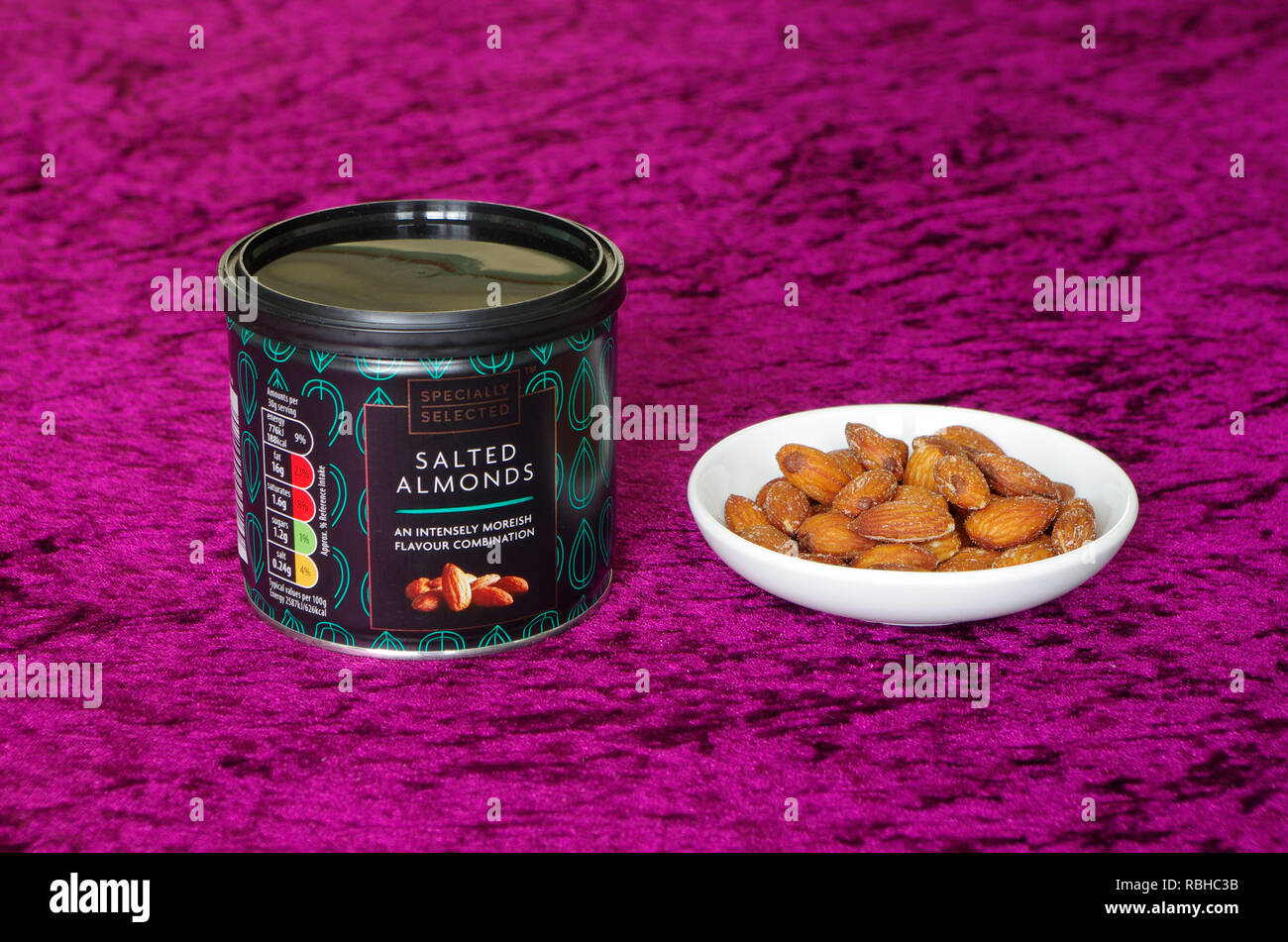 Salted Almonds Nuts Stock Photo Alamy