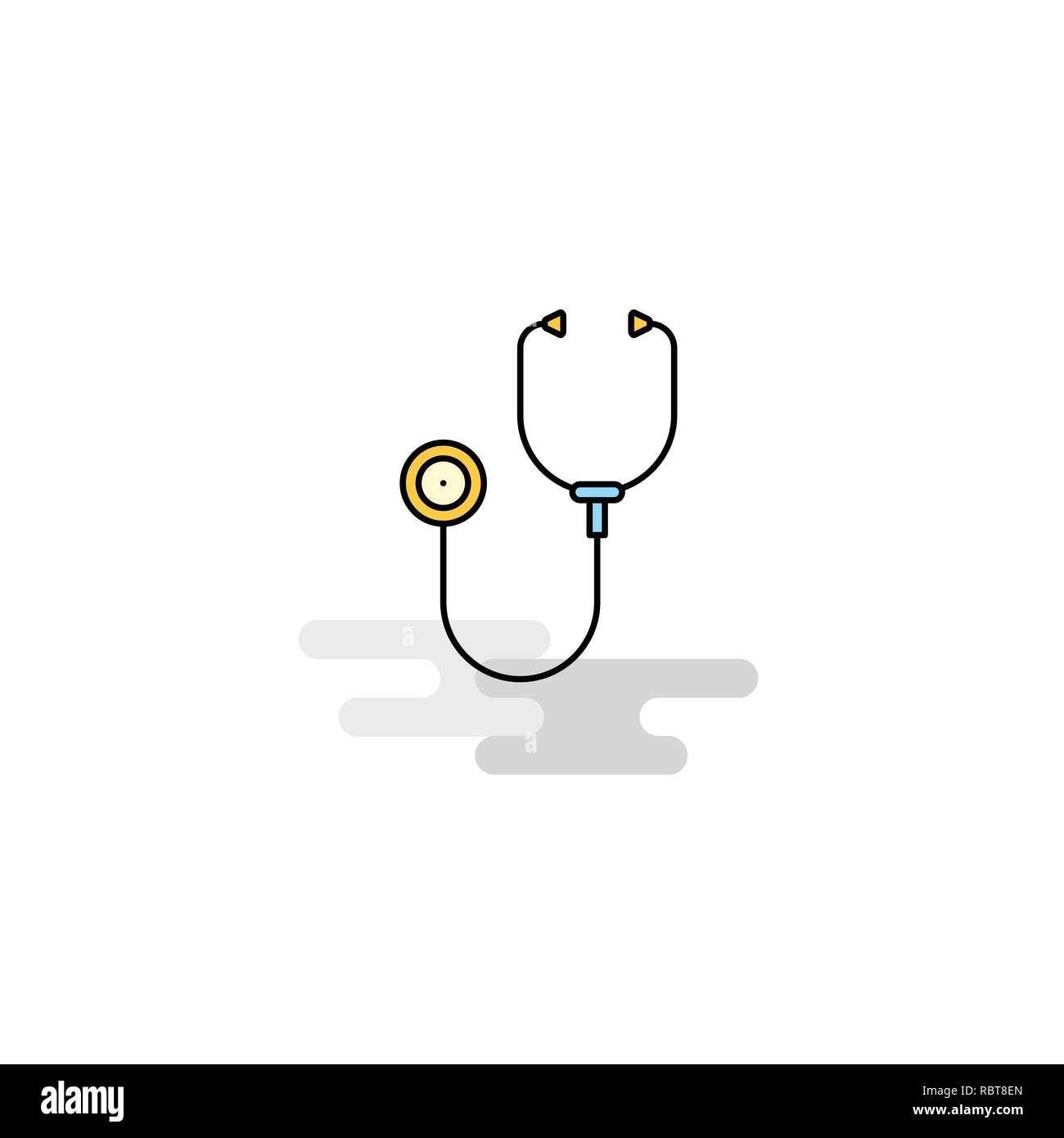 Flat Stethoscope Icon. Vector Stock Vector Image & Art Alamy