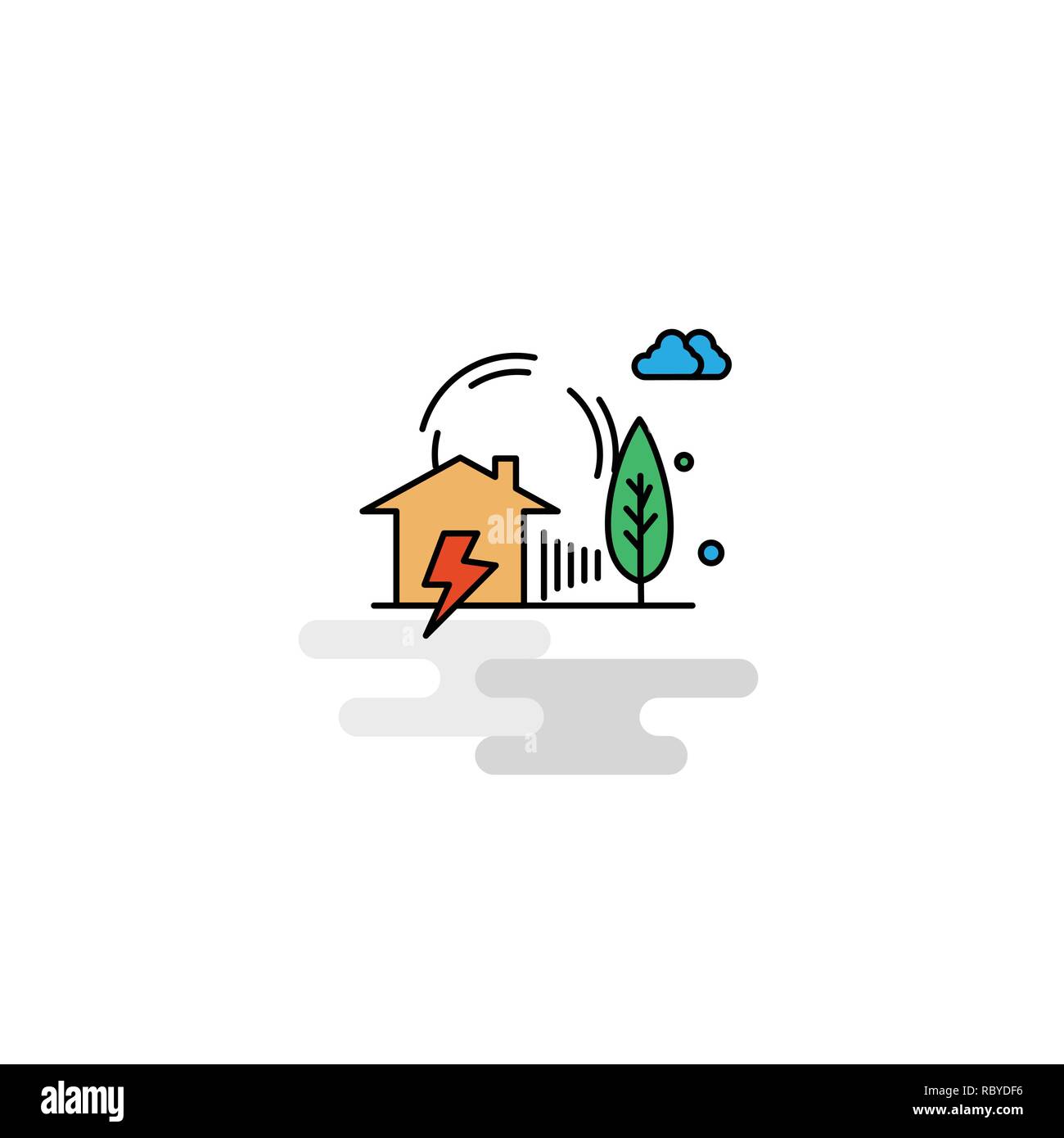 Flat Electric power Icon. Vector Stock Vector Image & Art Alamy