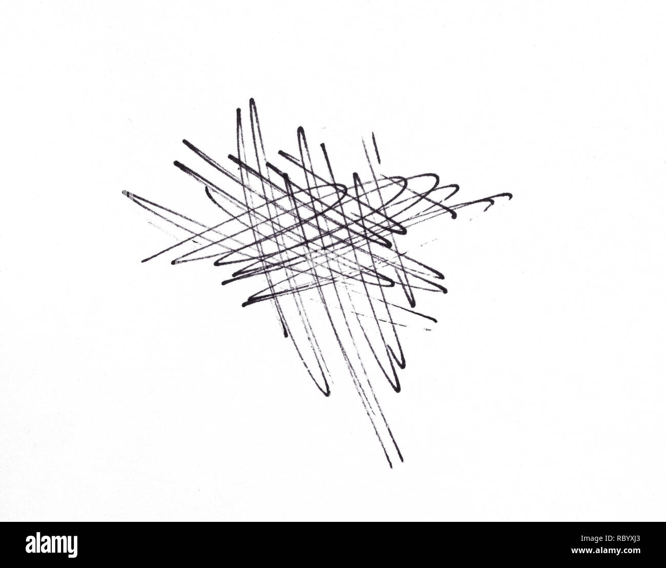 multiple linear pencil scratches on blank paper surface Stock Photo Alamy