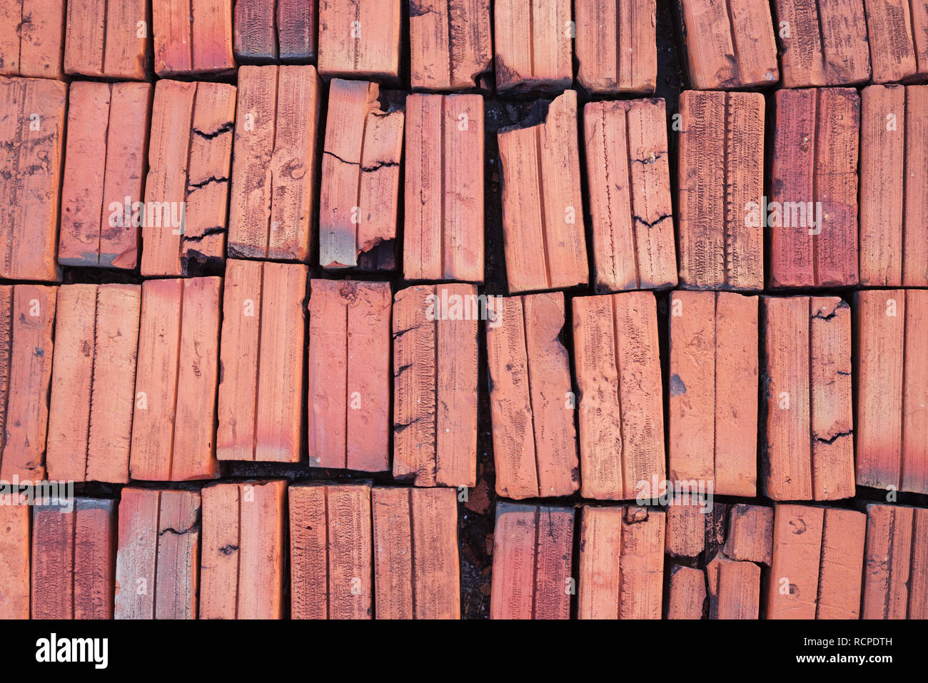 old red bricks laid out in a background array Stock Photo Alamy
