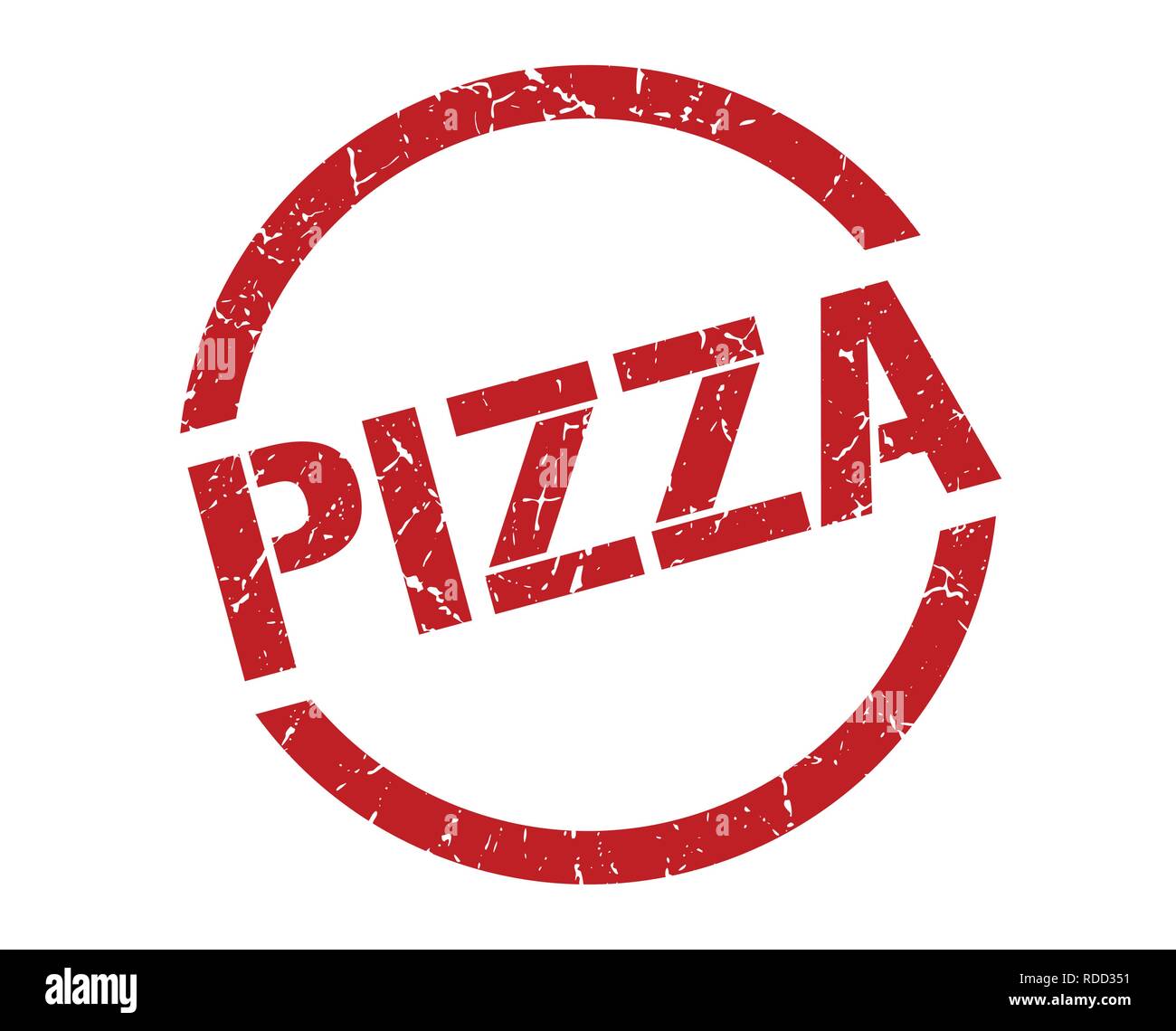 pizza red round stamp Stock Vector Image & Art Alamy