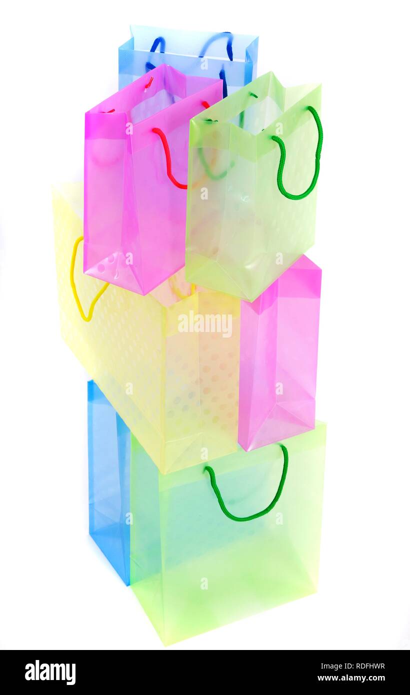 Clear plastic bags, gifts Stock Photo Alamy