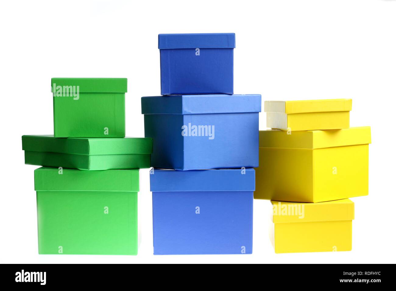 Cardboard boxes, gift boxes Stock Photo Alamy