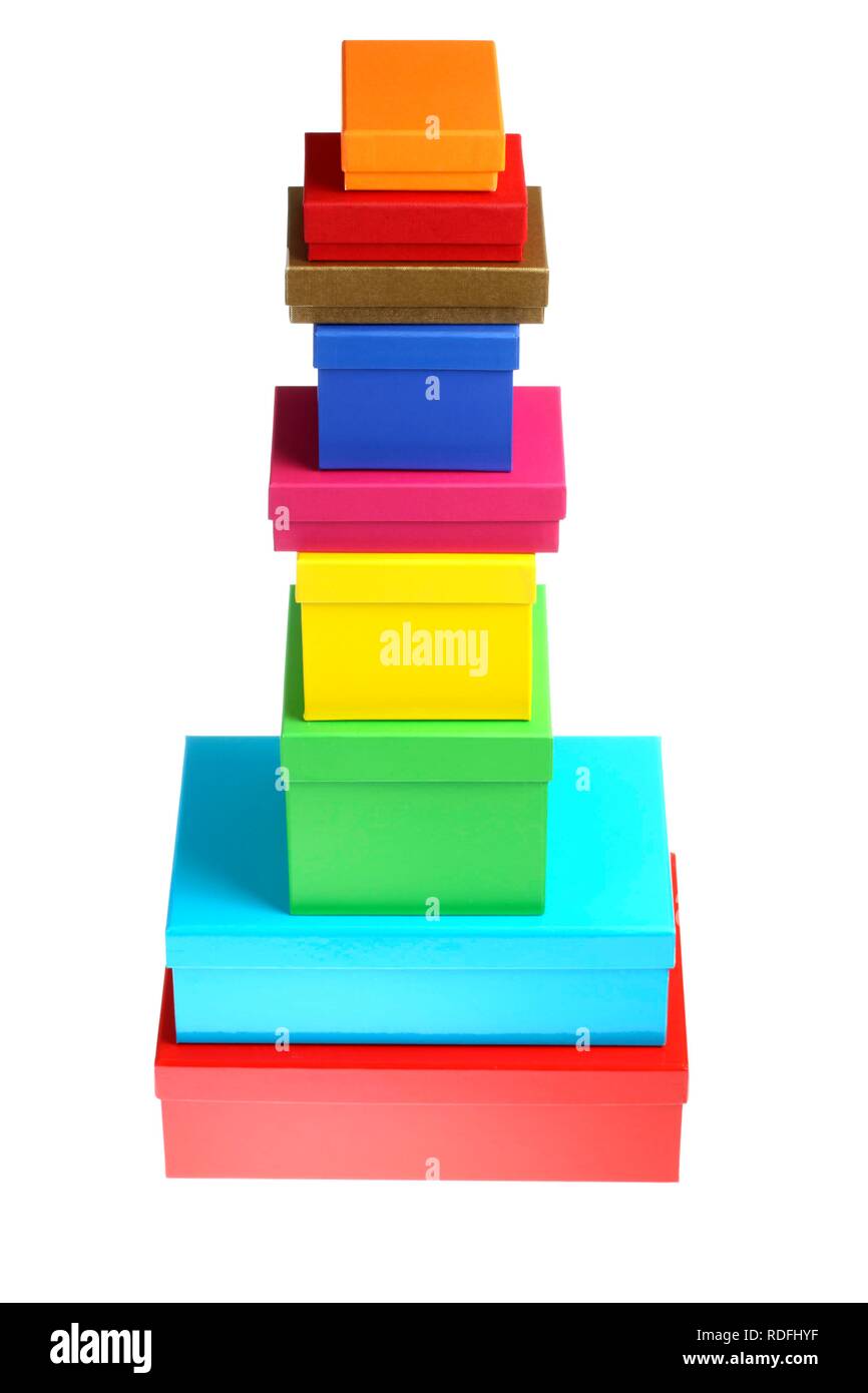 Cardboard boxes, gift boxes Stock Photo Alamy