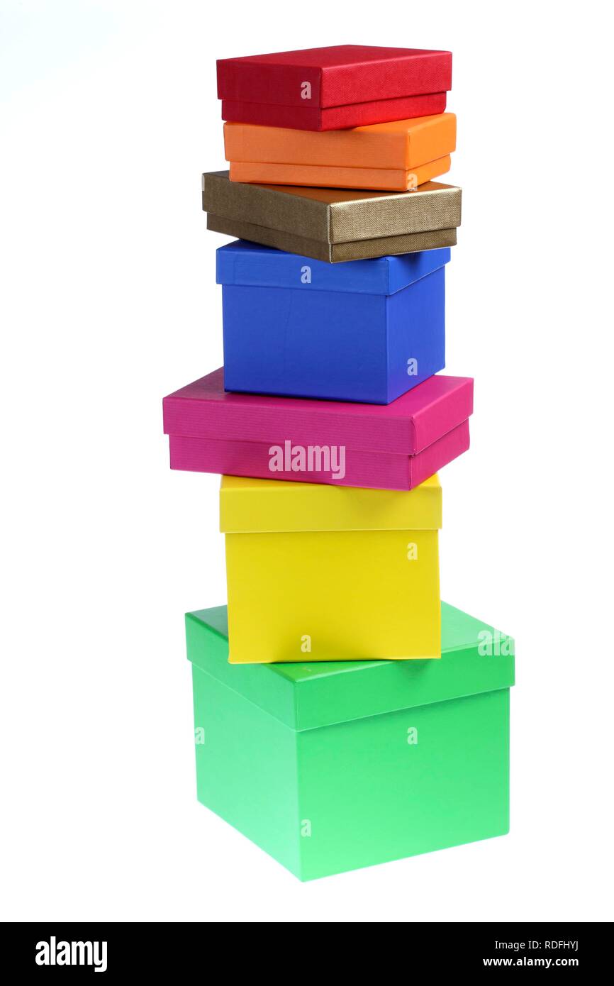 Cardboard boxes, gift boxes Stock Photo Alamy