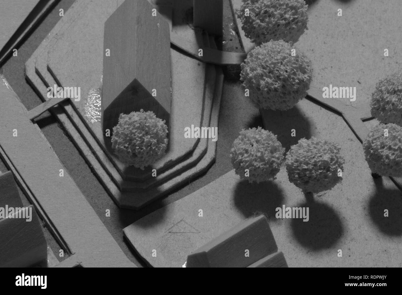 Garden City Development Plan Model Stock Photo Alamy