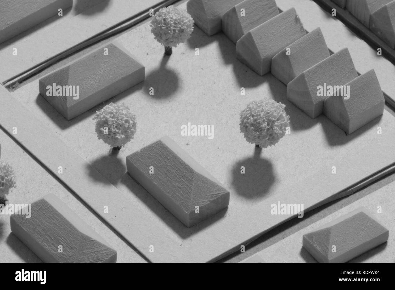 Garden City Development Plan Model Stock Photo Alamy