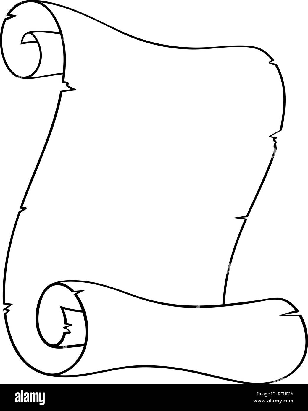 Paper scroll. Simple hand drawn doodle Stock Vector Image & Art Alamy