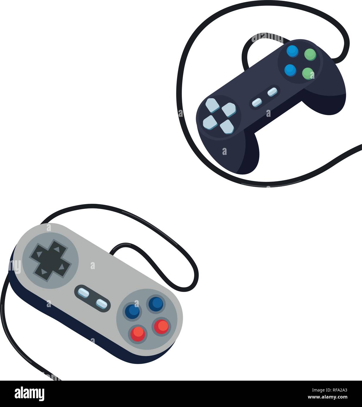play video game controls background vector illustration Stock Vector