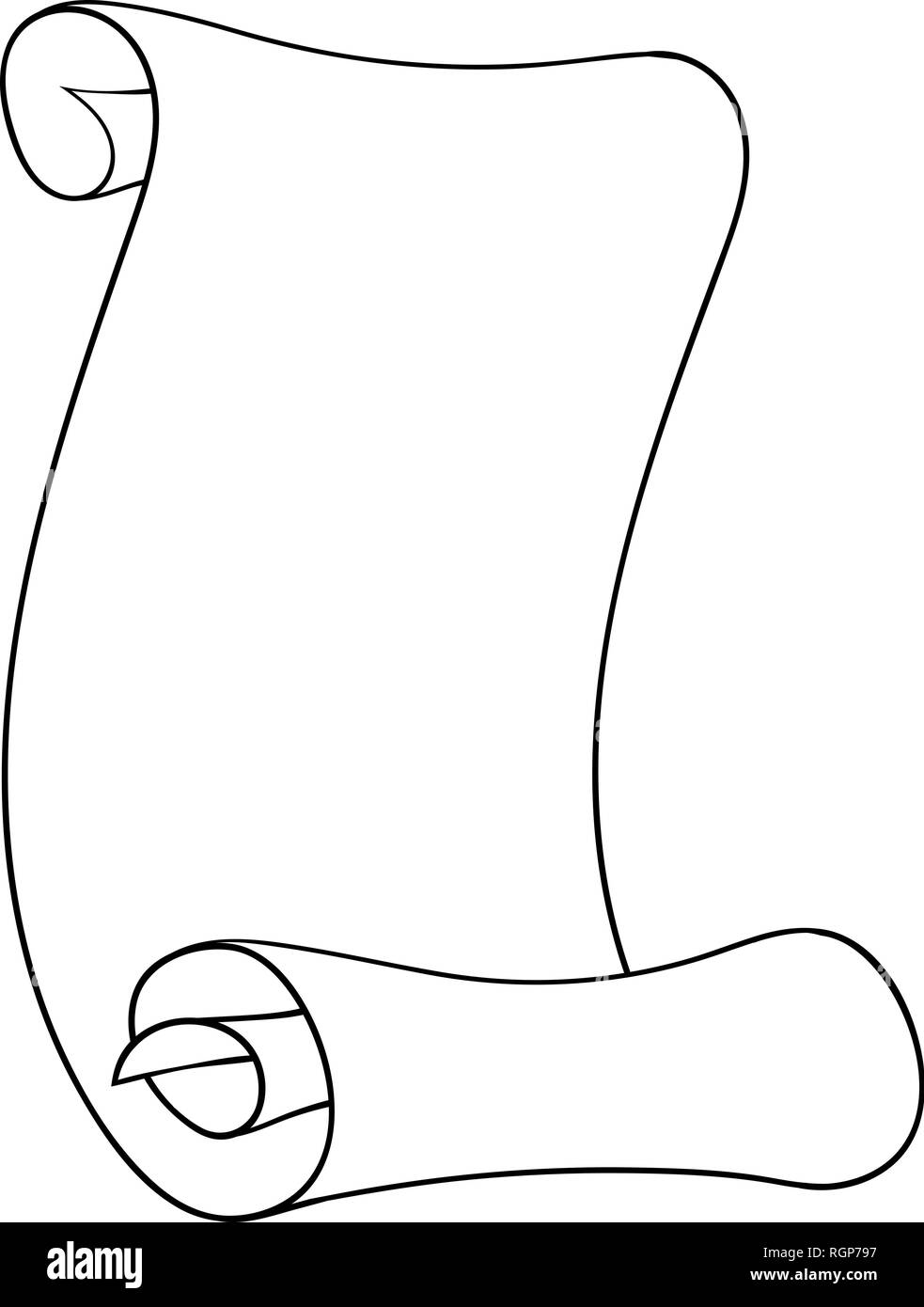 Paper scroll. Simple hand drawn doodle Stock Vector Image & Art Alamy