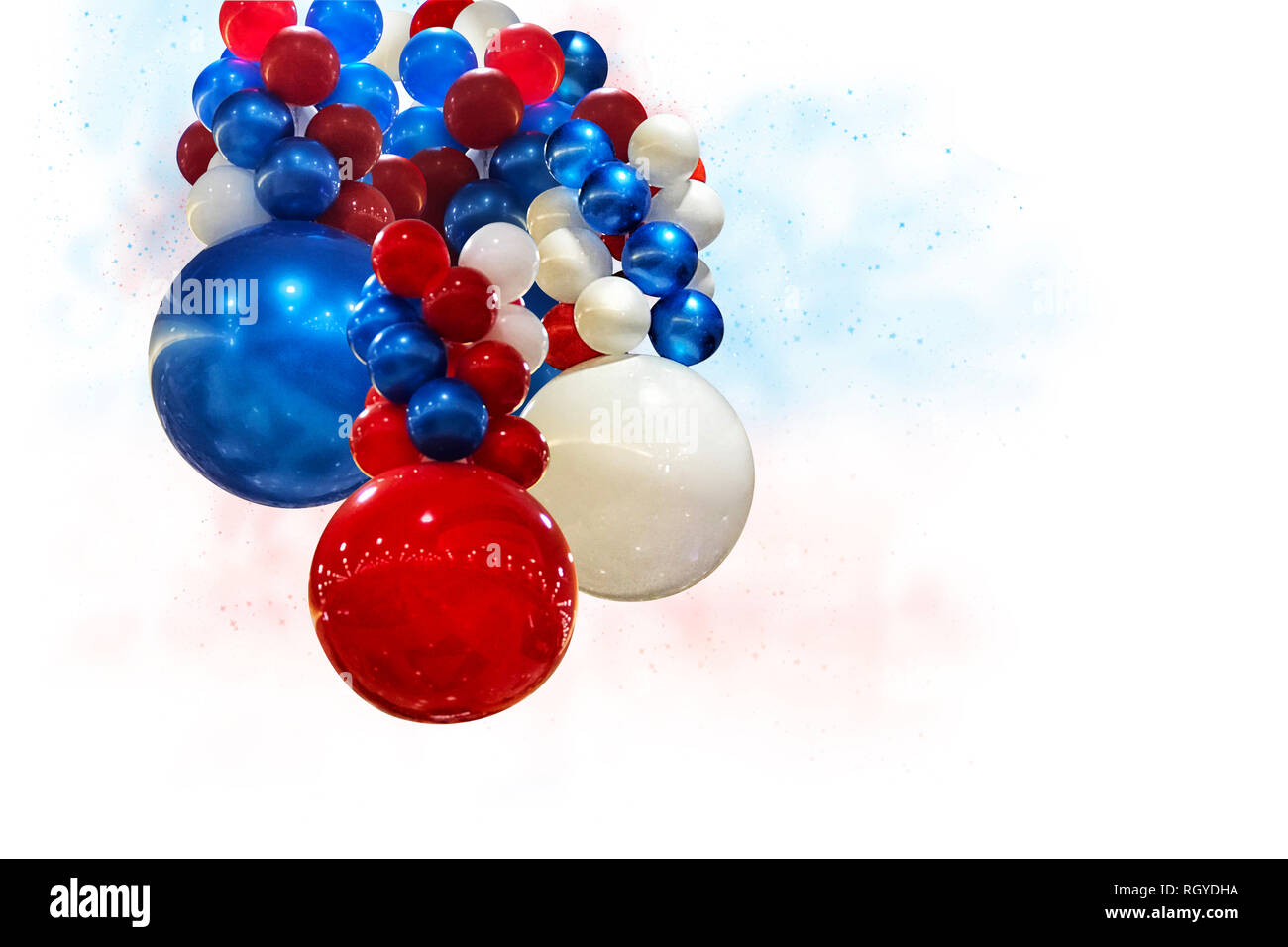 Red, white, and blue balloons Stock Photo Alamy