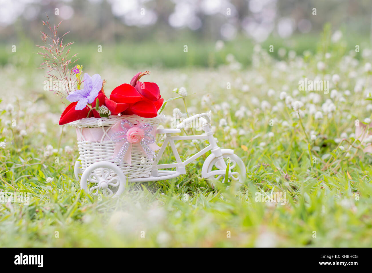 Flower delivery bike Stock Photo Alamy