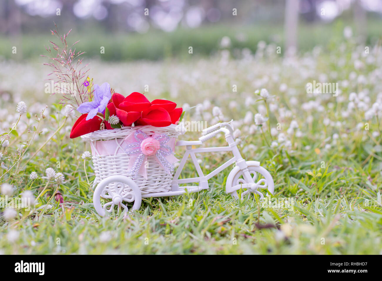 Flower delivery bike Stock Photo Alamy