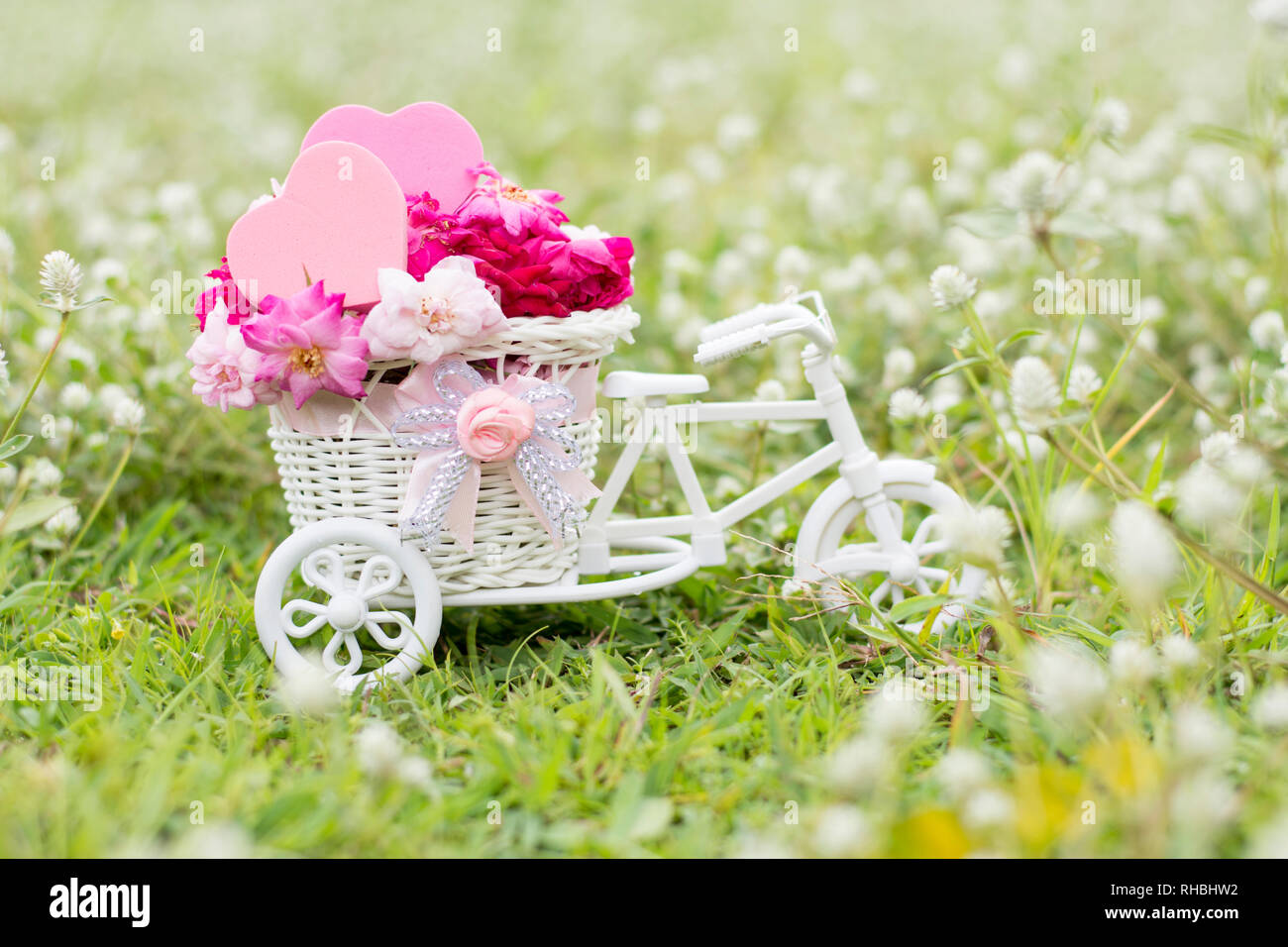 Flower delivery bike Stock Photo Alamy
