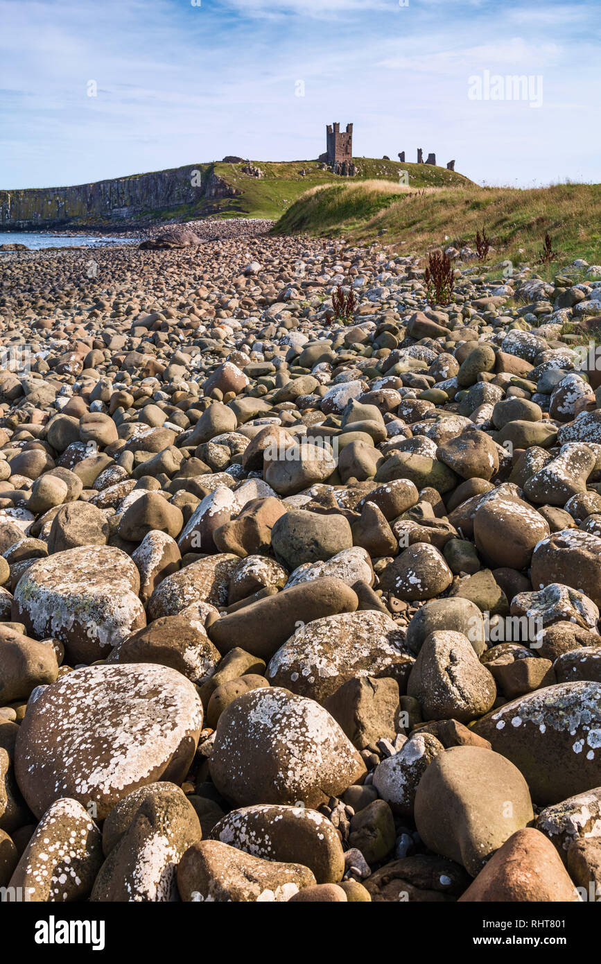 Dunstanburgh Castle, Northumberland, UK Stock Photo Alamy