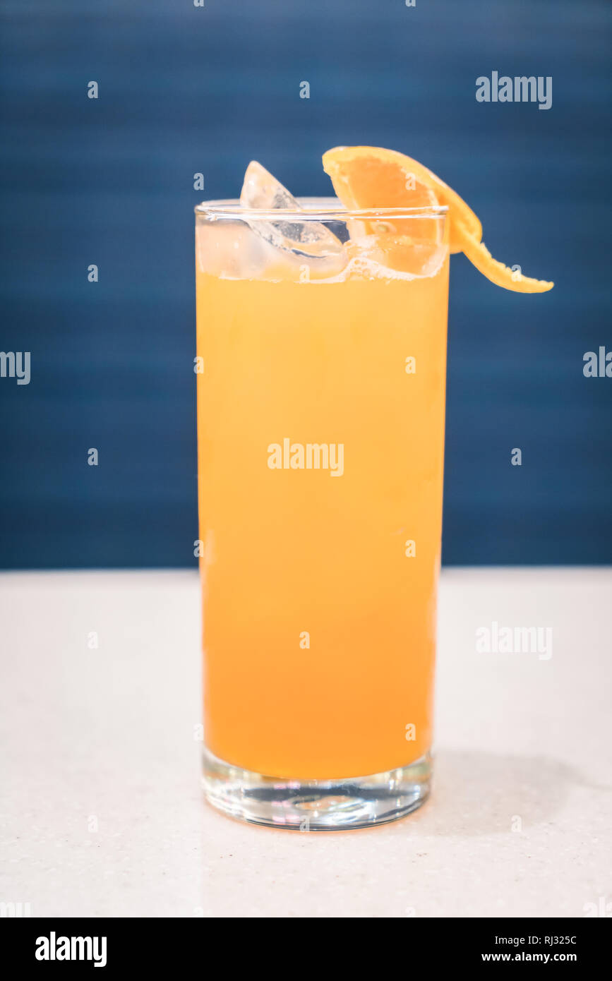Orange juice glass filter effect Stock Photo Alamy