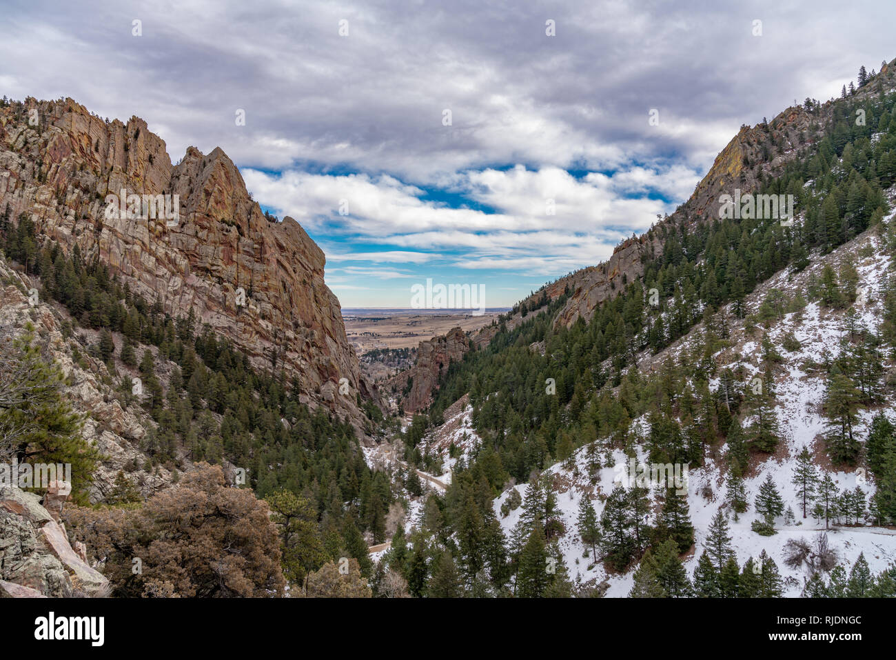 Sunset in Eldorado Canyon State Park Stock Photo Alamy