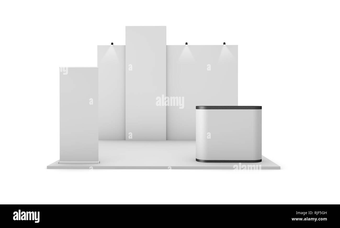 exhibition stand 3d rendering isolated Stock Photo Alamy