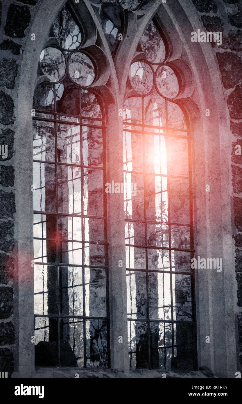 Arched church windows hires stock photography and images Alamy