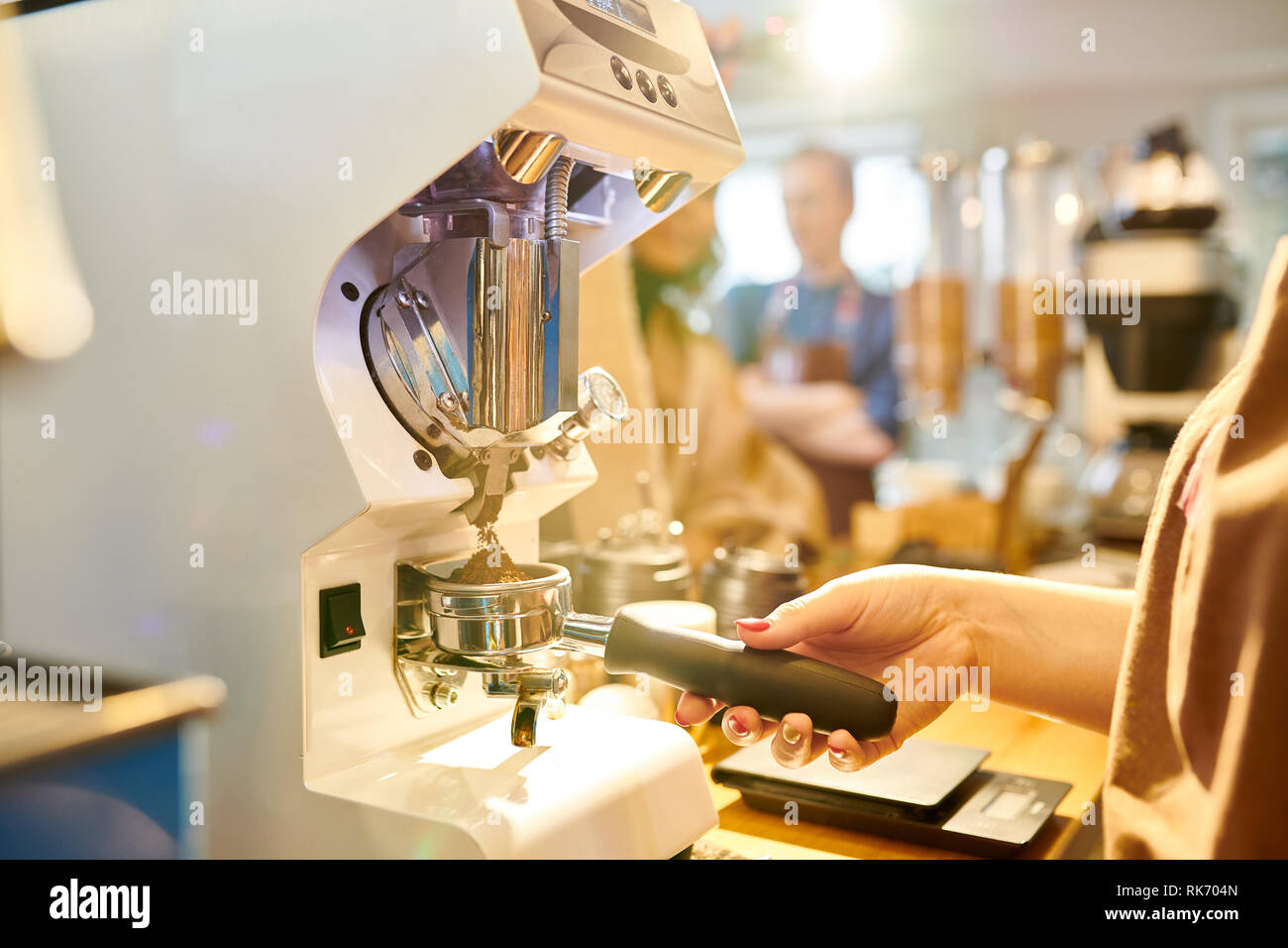 Making coffee powder Stock Photo Alamy