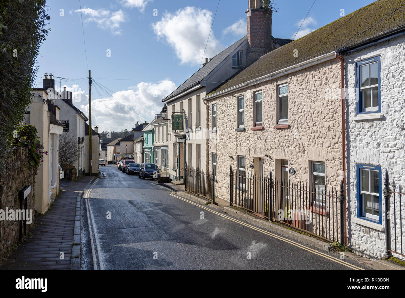 Station Road, South Brent, Devon, UK Stock Photo Alamy