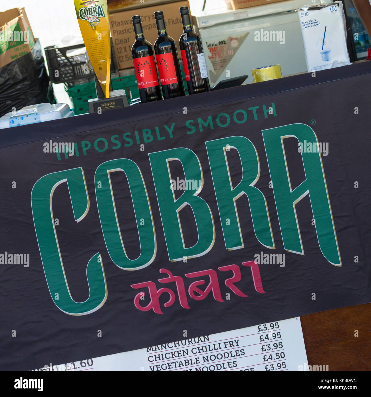 Cobra beer logo, banner, uk Stock Photo Alamy