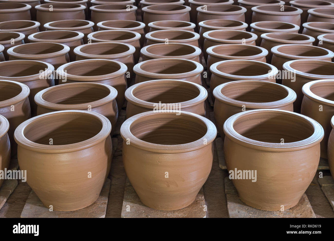 stack of earthen jar Stock Photo Alamy