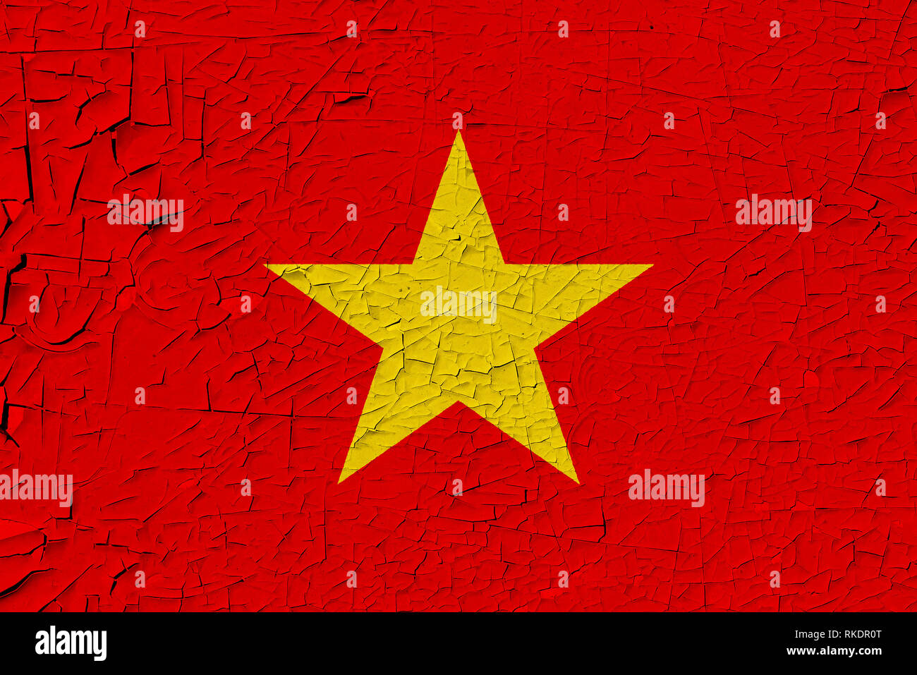 Vietnam painted flag Stock Photo Alamy