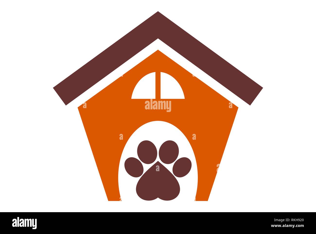 dog house concept logo icon vector concept flat design Stock Photo Alamy