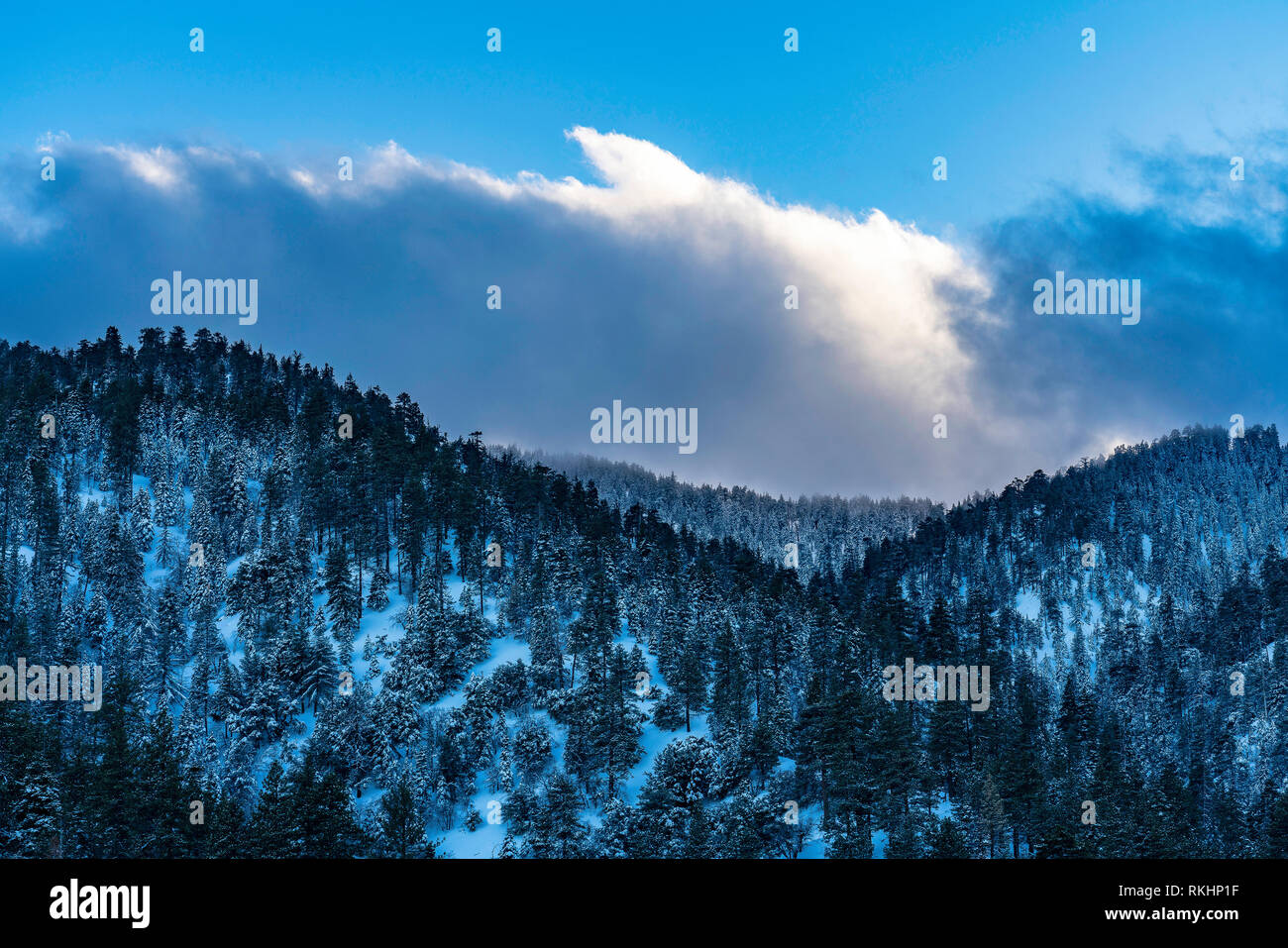Wrightwood, CA Mountain scene with dramatic clouds Stock Photo Alamy