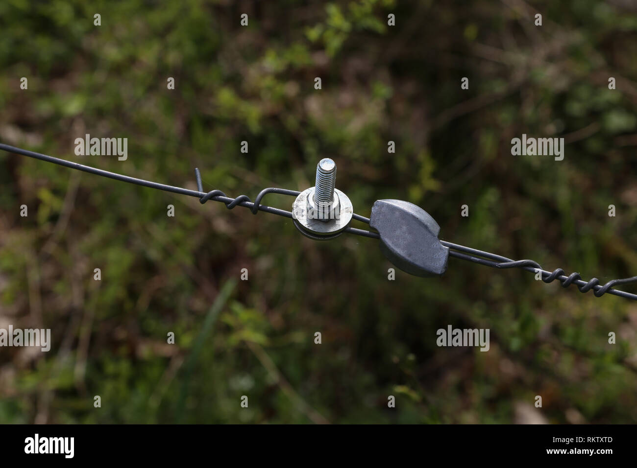 Cable with bolts and nuts Stock Photo Alamy