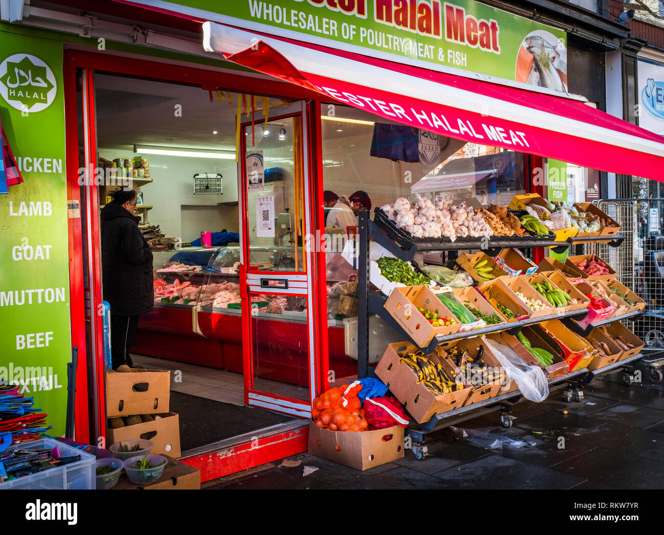 Halal butchers shop hires stock photography and images Alamy