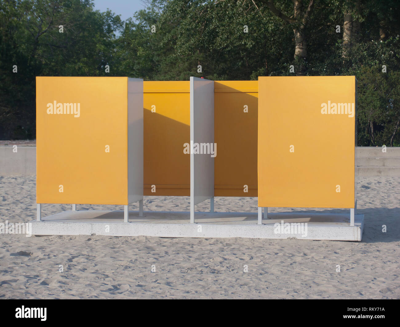 Beach Dressing Rooms Stock Photo Alamy