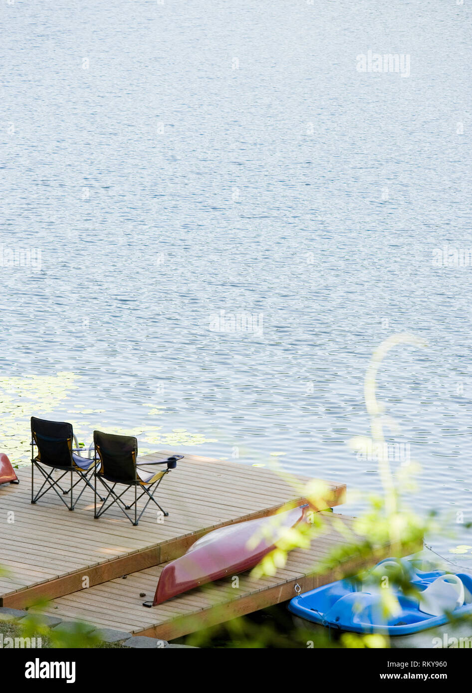Chairs on Deck Stock Photo Alamy