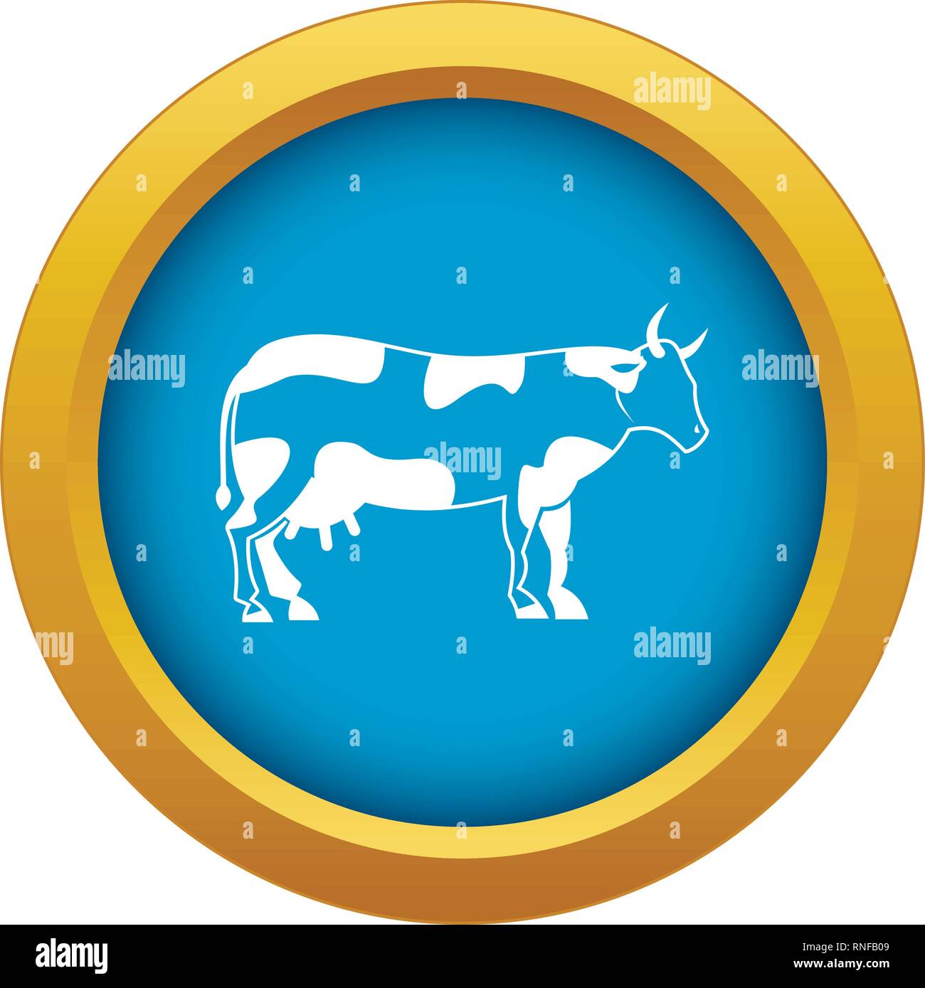 Cow icon blue vector isolated Stock Vector Image & Art Alamy