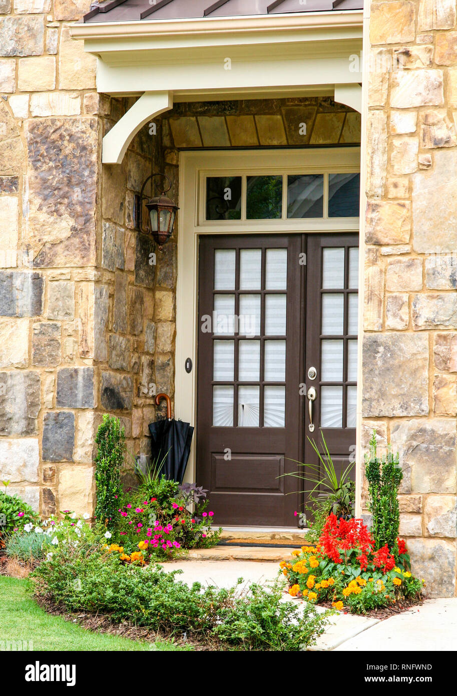 Front Door and Umbrella Stock Photo Alamy