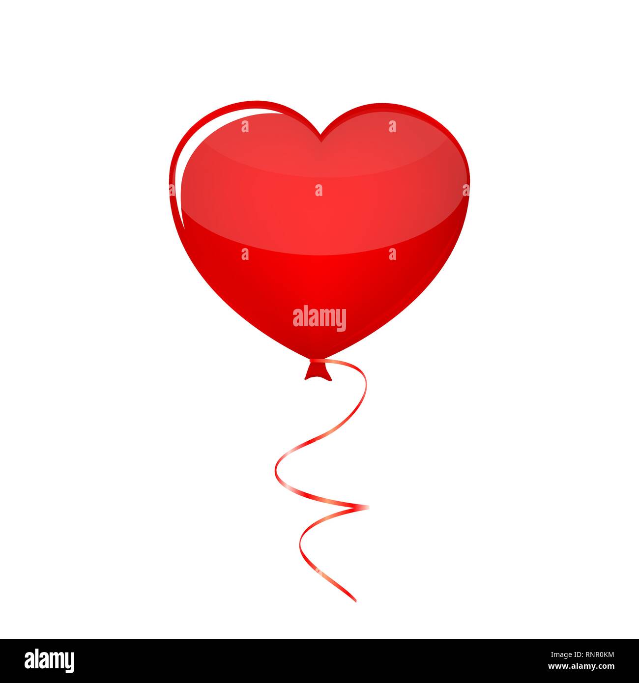 Red heart balloon vector Stock Vector Image & Art Alamy