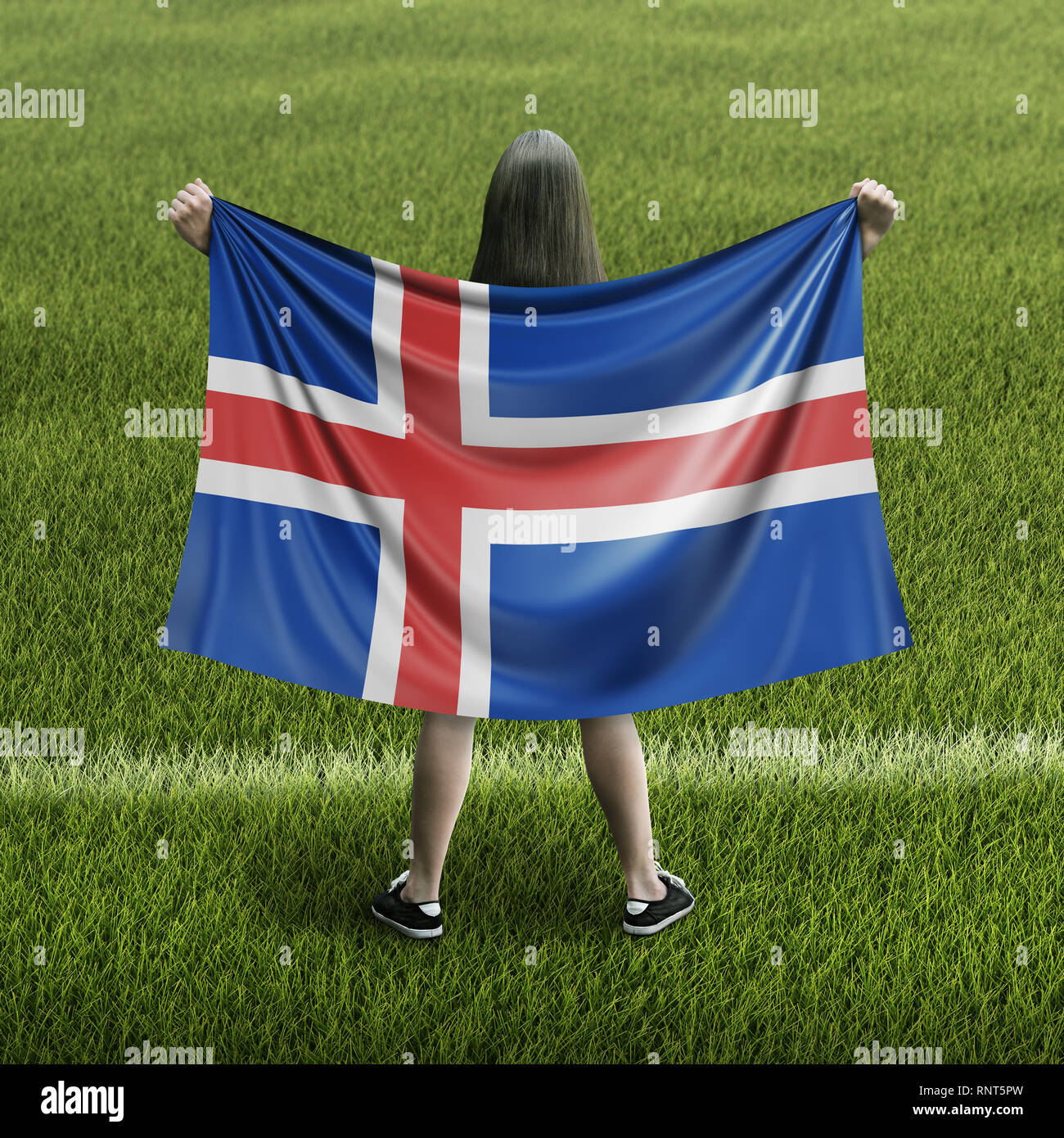 Women and flag Stock Photo Alamy