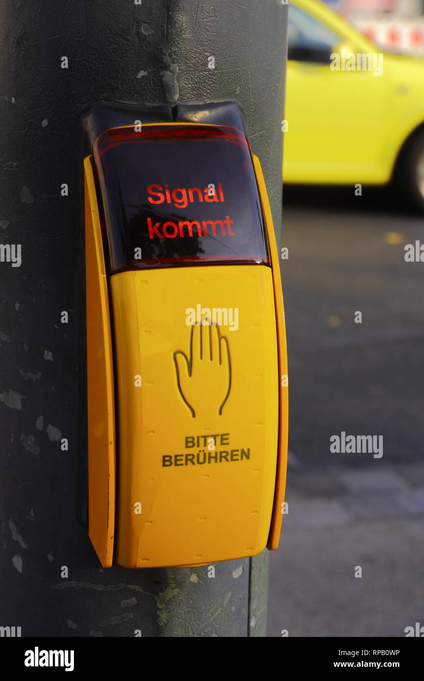 Traffic light button Stock Photo Alamy