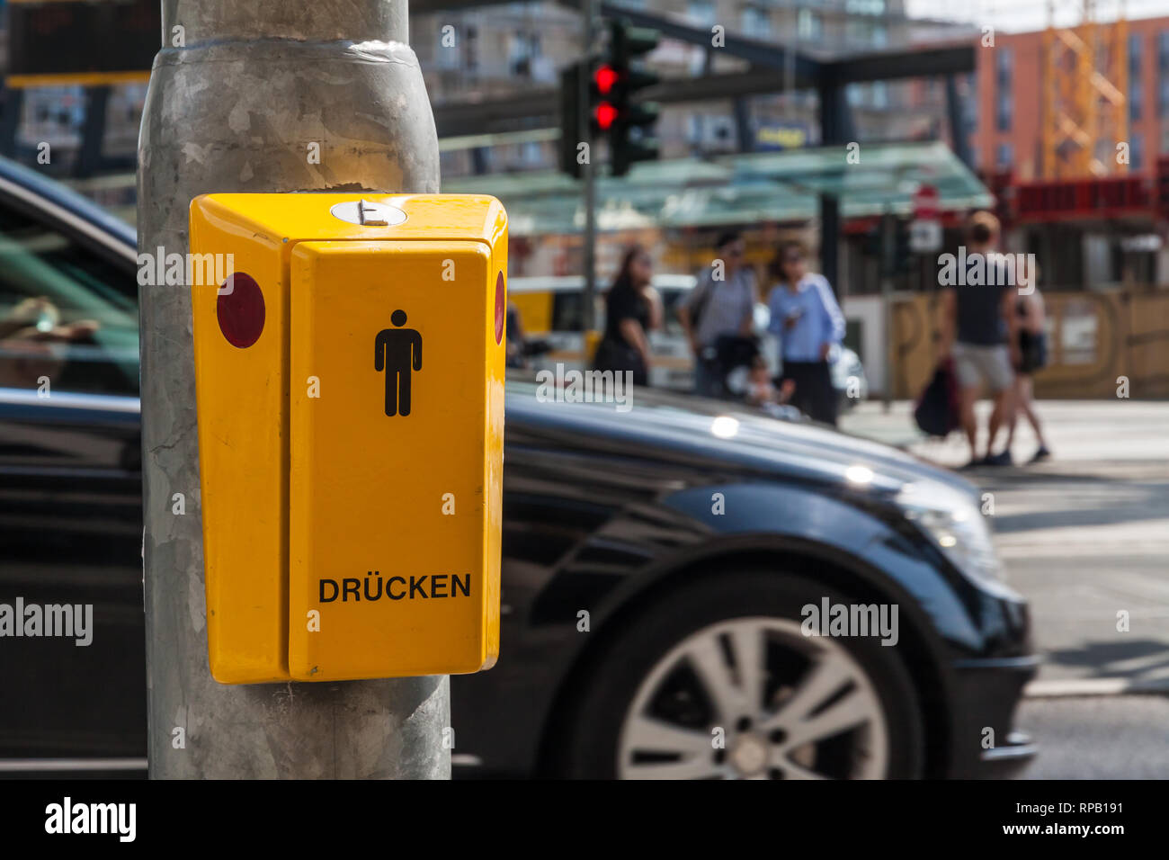 Traffic light button Stock Photo Alamy
