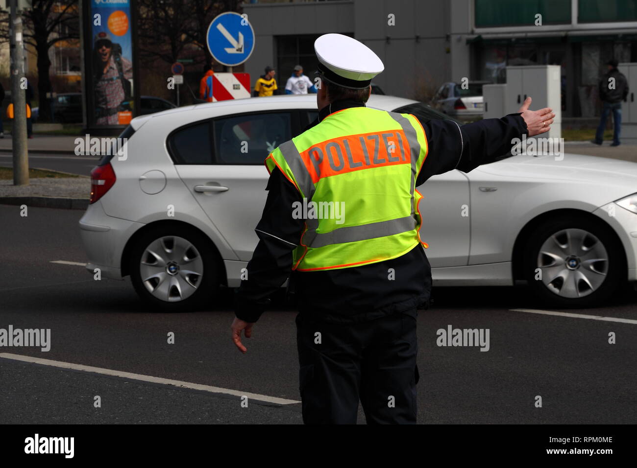 Police in Dresden Stock Photo Alamy