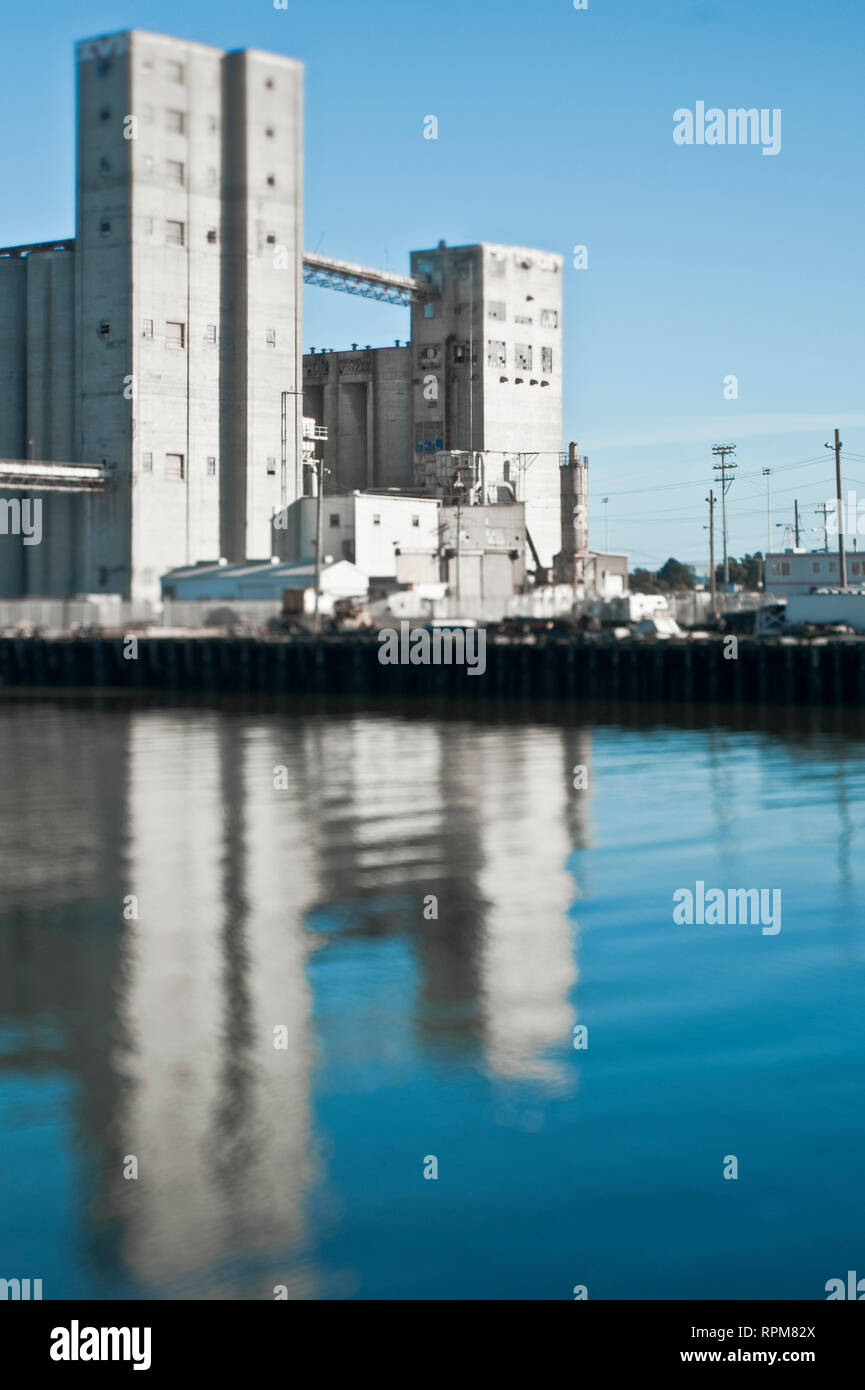 Grain Transfer Facility at a Seaport Stock Photo Alamy