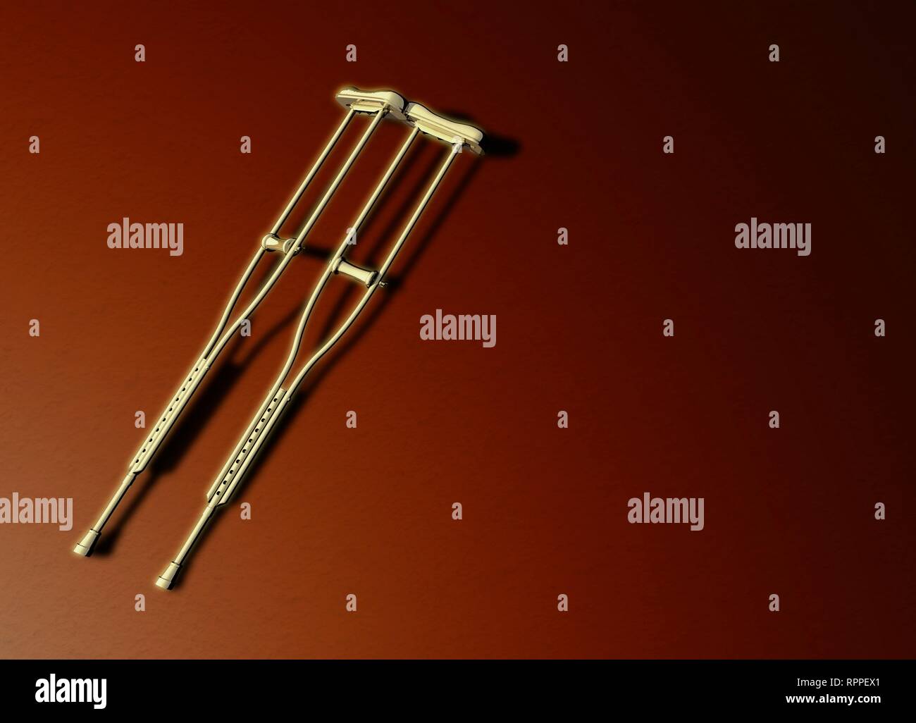 Crutches, illustration Stock Photo Alamy
