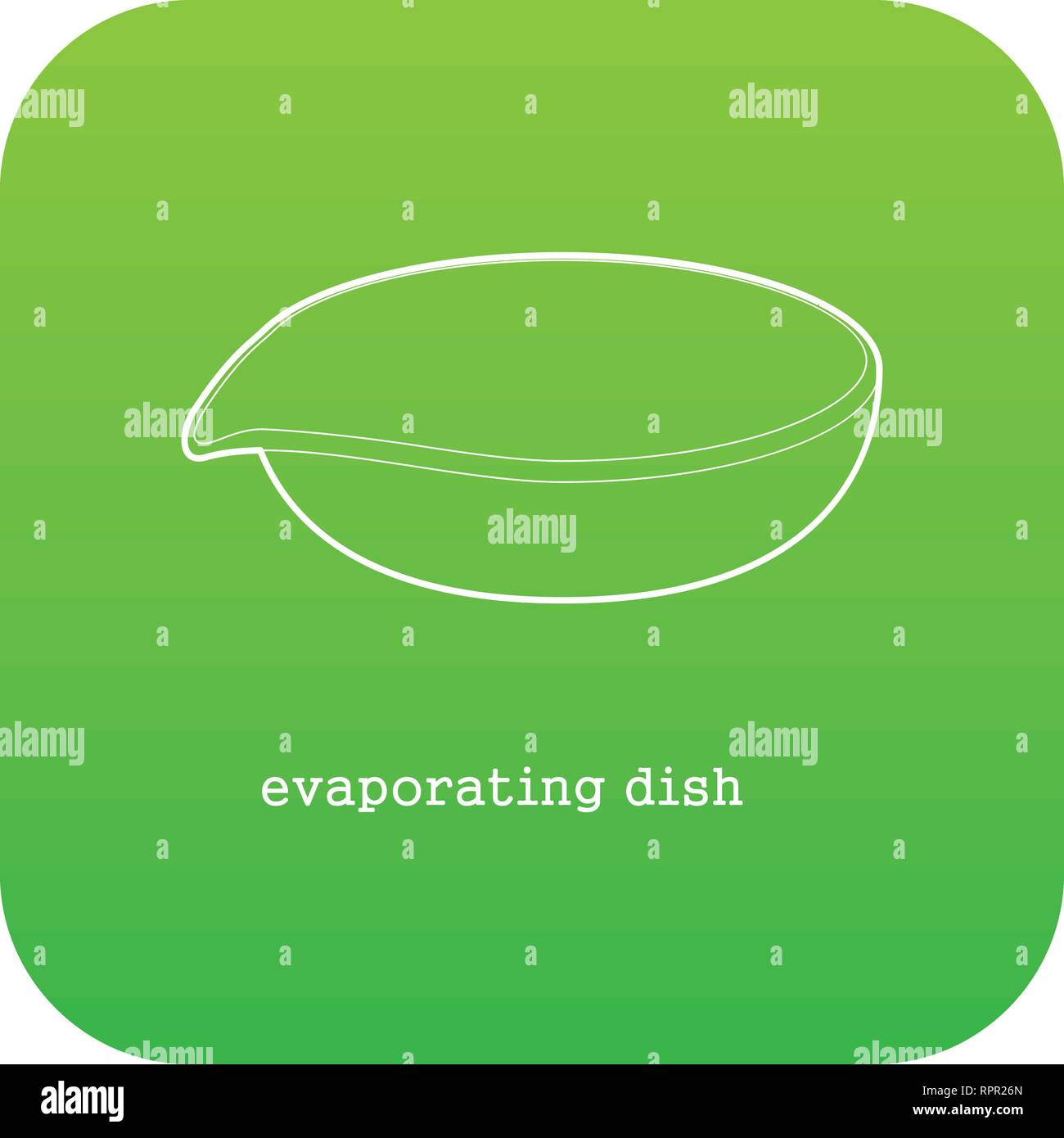 Evaporating dish icon green vector Stock Vector Image & Art Alamy